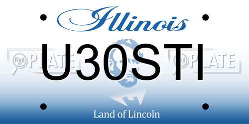 U30STI Illinois License Plate