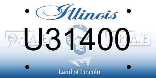 U31400 Illinois License Plate