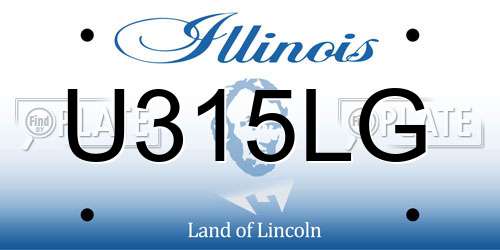 U315LG Illinois License Plate