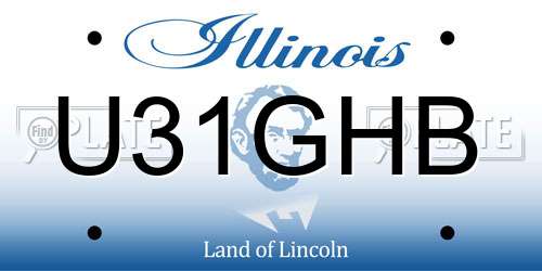 U31GHB Illinois License Plate