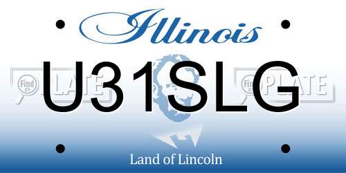 U31SLG Illinois License Plate