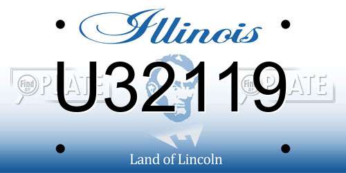 U32119 Illinois License Plate