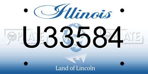 U33584 Illinois License Plate