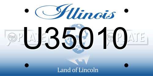 U35010 Illinois License Plate