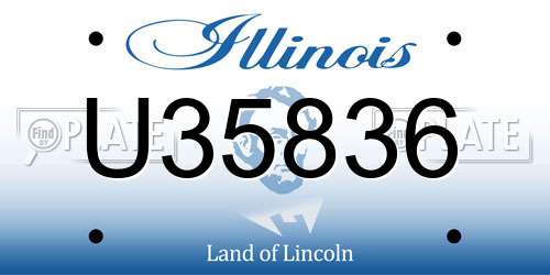 U35836 Illinois License Plate