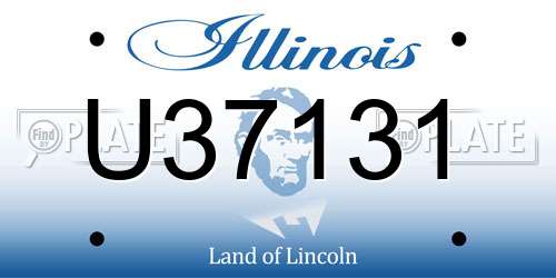 U37131 Illinois License Plate