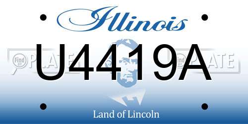 U4419A Illinois License Plate