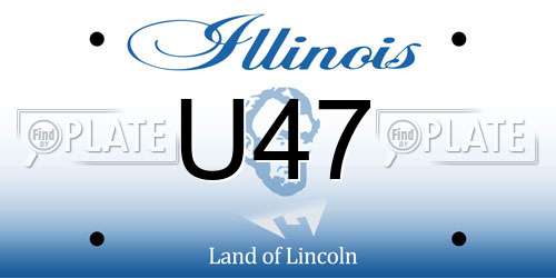 U47 Illinois License Plate