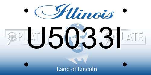 U5033I Illinois License Plate