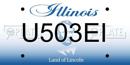 U503EI Illinois License Plate