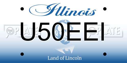 U50EEI Illinois License Plate