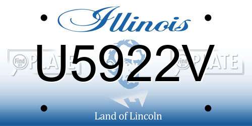 U5922V Illinois License Plate