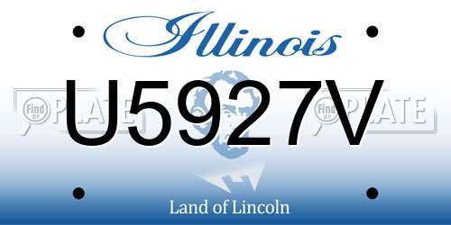U5927V Illinois License Plate