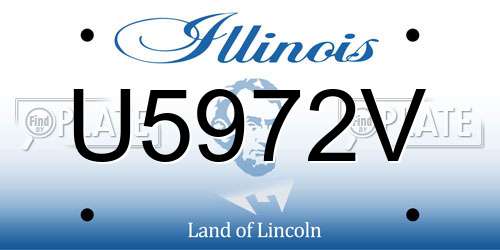 U5972V Illinois License Plate