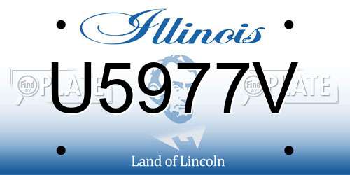 U5977V Illinois License Plate