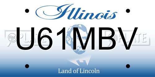 U61MBV Illinois License Plate