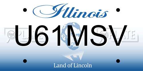 U61MSV Illinois License Plate