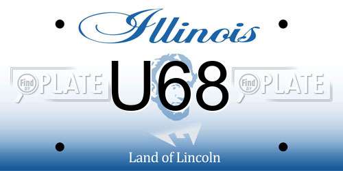 U68 Illinois License Plate