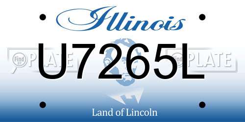U7265L Illinois License Plate
