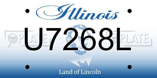 U7268L Illinois License Plate