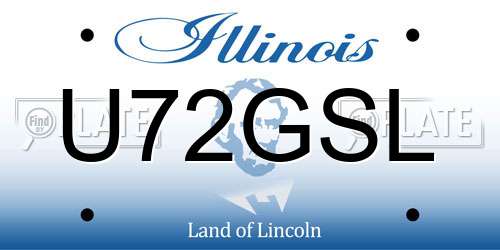 U72GSL Illinois License Plate