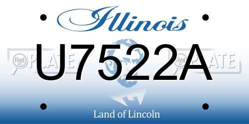 U7522A Illinois License Plate