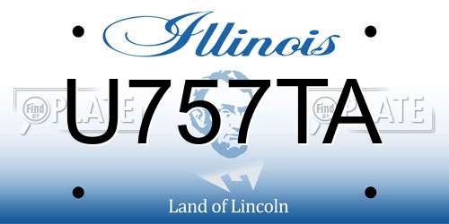 U757TA Illinois License Plate