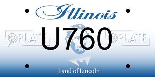 U760 Illinois License Plate