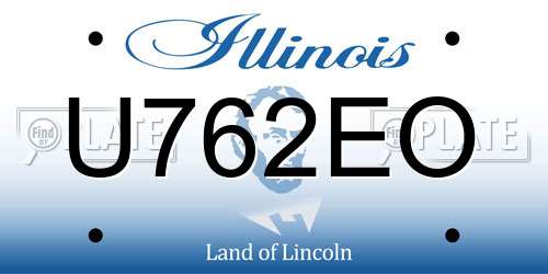 U762EO Illinois License Plate