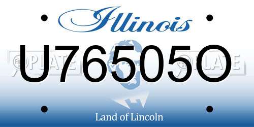 U76505O Illinois License Plate
