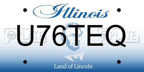 U76TEQ Illinois License Plate