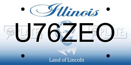 U76ZEO Illinois License Plate