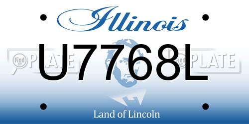 U7768L Illinois License Plate
