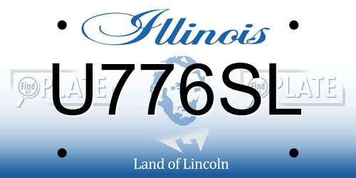 U776SL Illinois License Plate