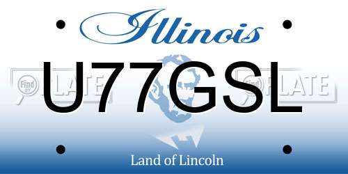 U77GSL Illinois License Plate