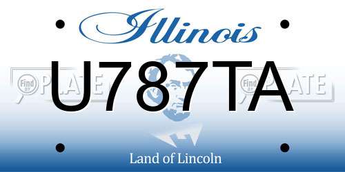 U787TA Illinois License Plate