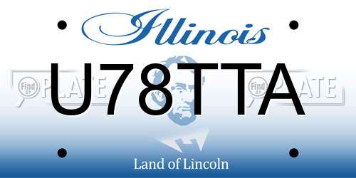 U78TTA Illinois License Plate