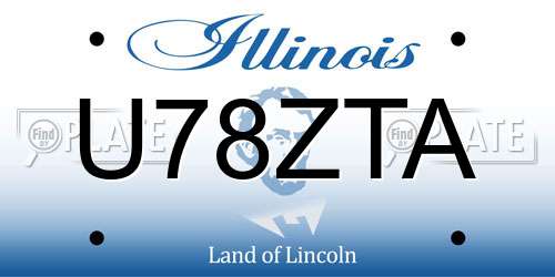 U78ZTA Illinois License Plate