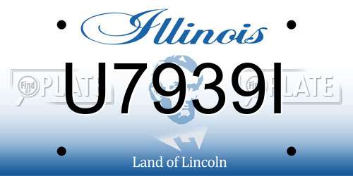 U7939I Illinois License Plate