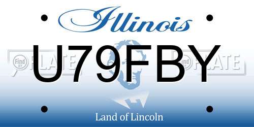 U79FBY Illinois License Plate