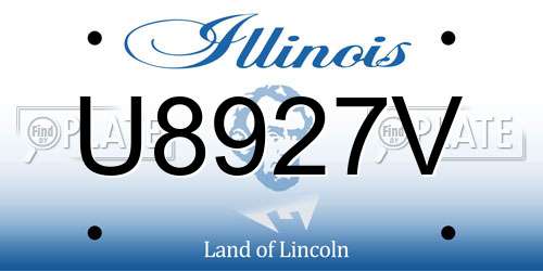 U8927V Illinois License Plate