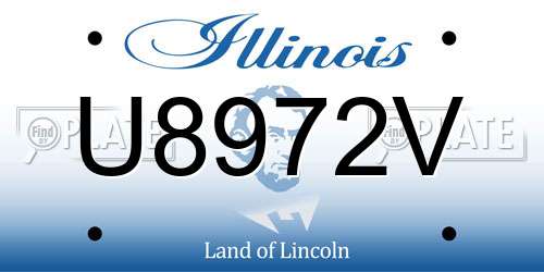 U8972V Illinois License Plate