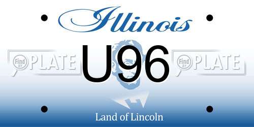 U96 Illinois License Plate