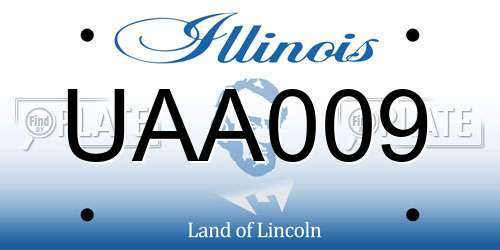 UAA009 Illinois License Plate