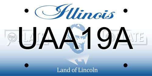 UAA19A Illinois License Plate