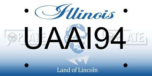 UAAI94 Illinois License Plate
