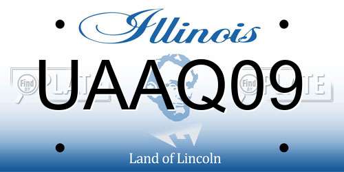 UAAQ09 Illinois License Plate