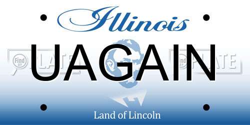UAGAIN Illinois License Plate