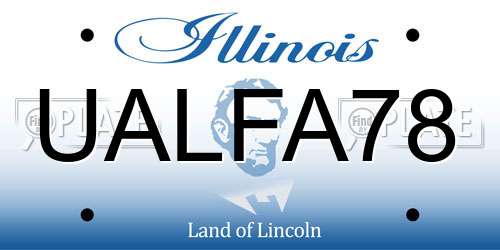 UALFA78 Illinois License Plate