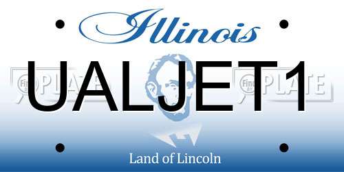 UALJET1 Illinois License Plate